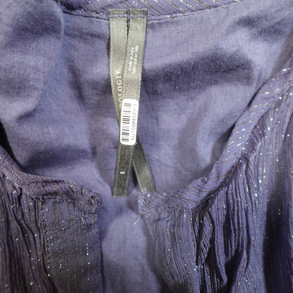 Anthropologie Dress Womens Small Somerset Maxi Lurex Edition Purple Metallic - Picture 6 of 12